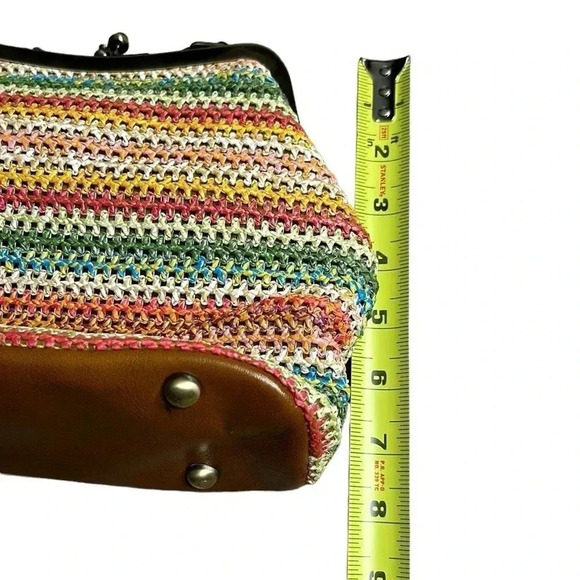 Patricia Nash satchel,purse,Laureana.Coral  multi Spanish ,woven,zig zag,boho - Picture 12 of 15